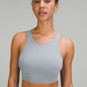 Lululemon Wunder Train Longline Bra Medium Support, C/D Cup Chambray Gray